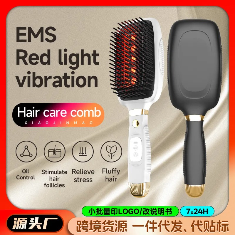 Hair Care Daily - مشط كهربائي مضاد للكهرباء الساكنة، اهتزاز،
